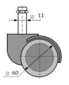 Unique kółka kauczukowe 60 mm
