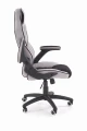 Halmar SONIC fotel gabinetowy czarny / jasny popiel