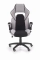 Halmar SONIC fotel gabinetowy czarny / jasny popiel