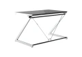 Unique Z-LINE COMPUTER DESK chrom / czarne szkło biurko