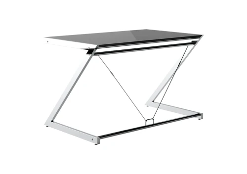 Unique Z-LINE COMPUTER DESK chrom / czarne szkło biurko
