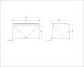 Unique Z-LINE COMPUTER DESK chrom / czarne szkło biurko