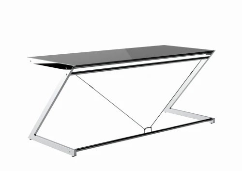 Unique Z-LINE XXL chrom / czarne szkło biurko