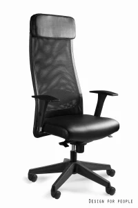 Unique ARES SOFT PU czarny fotel gabinetowy