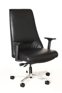 Unique SAIL PU czarny fotel gabinetowy