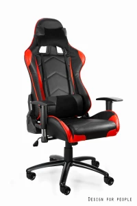 Unique DYNAMIQ V5 czarny / czerwony fotel gamingowy