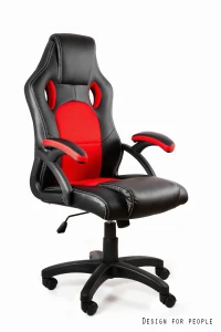 Unique DYNAMIQ V7 czarny / czerwony fotel gamingowy