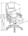 Halmar SIDNEY fotel gabinetowy czarny