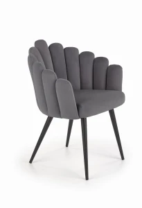 Halmar K410 krzesło popielaty velvet