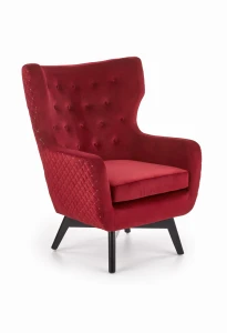 Halmar MARVEL fotel wypoczynkowy bordowy / czarny