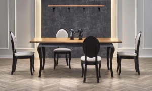 Halmar WINDSOR stół rozkładany 160-240x90x76 cm kolor ciemny dąb/czarny