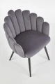 Halmar K410 krzesło popielaty velvet