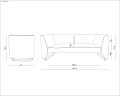 Unique ANGELES sofa szary