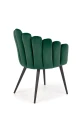 Halmar K410 krzesło c. zielony velvet