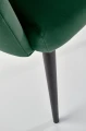Halmar K410 krzesło c. zielony velvet
