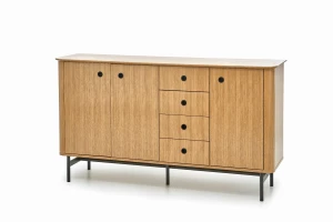 Halmar SMART komoda KM-1 dąb naturalny/czarny