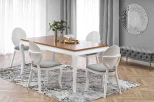 Halmar WINDSOR stół rozkładany 160-240x90x76 cm kolor ciemny dąb/biały