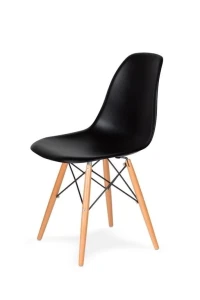 King Home Krzesło DSW WOOD czarne.03 - podstawa drewniana bukowa