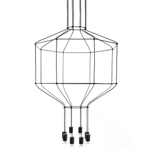 King Home Lampa wisząca FLUSSO 8 czarna