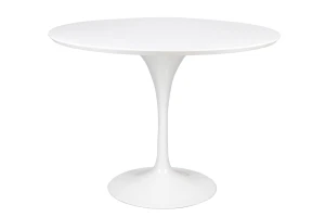 King Home Stół TULIP PREMIUM 100 biały  - MDF, metal