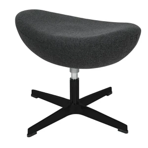 King Home Podnóżek EGG CLASSIC BLACK grafitowy.4 - wełna, podstawa czarna