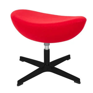 King Home Podnóżek EGG CLASSIC BLACK czerwony.17 - wełna, podstawa czarna