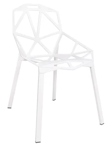 King Home Krzesło SPLIT PREMIUM białe - aluminium, nogi białe