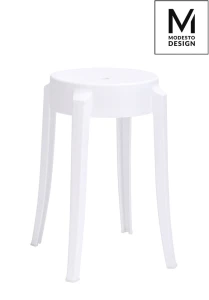 Modesto Design stołek CALMAR 46 biały - polipropylen