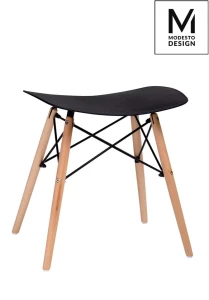 Modesto Design stołek BORD czarny - polipropylen, podstawa bukowa