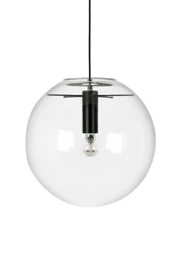 King Home Lampa wisząca SANDRA 30 czarna - szkło, metal