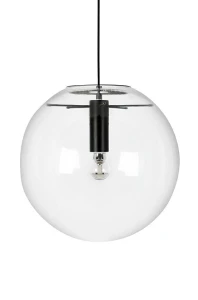 King Home Lampa wisząca SANDRA 35 czarna - szkło, metal