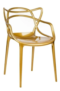 King Home Krzesło LUXO złote - ABS