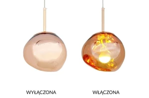 King Home Lampa wisząca FUSION 20 miedziana - akryl