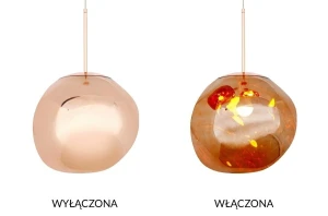 King Home Lampa wisząca FUSION 30 miedziana - akryl