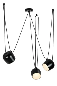 King Home Lampa wisząca EYE 3 czarna - LED, alumiumium