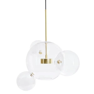 King Home Lampa wisząca CAPRI 4 złota - 60 LED, aluminium, szkło
