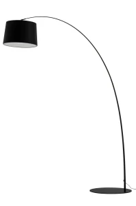 King Home Lampa podłogowa CLEO czarna - włókno szklane, metal
