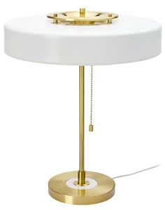 King Home Lampa biurkowa ARTE biało-złota - aluminium, szkło