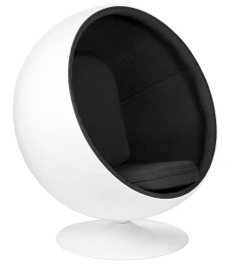 King Home Fotel BALL biało-czarny - włókno szklane