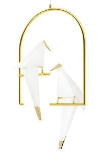 King Home Lampa wisząca LORO 2 UP złota - LED