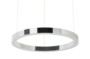 King Home Lampa wisząca RING 60 srebrna - LED, stal polerowana