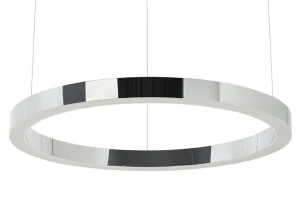 King Home Lampa wisząca RING 80 srebrna - LED, stal polerowana
