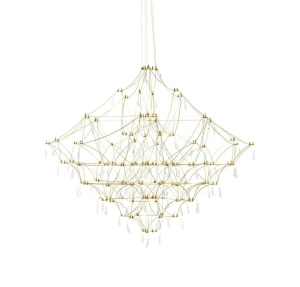 King Home Lampa wisząca CONSTELATION 77 GOLD - LED, stal szczotkowana