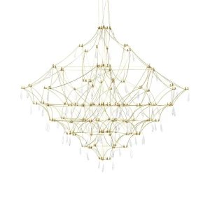 King Home Lampa wisząca CONSTELATION 100 GOLD - LED, stal szczotkowana