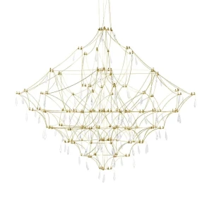 King Home Lampa wisząca CONSTELATION 120 GOLD - LED, stal szczotkowana