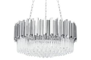 King Home Lampa wisząca IMPERIAL SILVER 80 - stal, kryształ