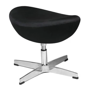 King Home Podnóżek EGG CLASSIC VELVET czarny.111 - welur, podstawa aluminiowa
