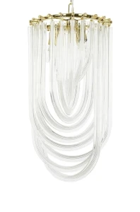 King Home Lampa wisząca MURANO S złota - szkło, metal