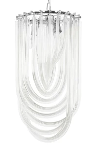 King Home Lampa wisząca MURANO L chrom - szkło, metal