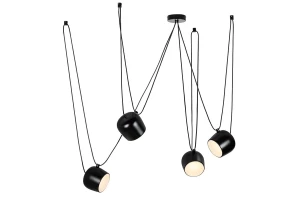 King Home Lampa wisząca EYE 4 czarna - LED, aluminium